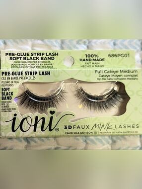Ioni 3D Faux Mink Strip Lashes - Black